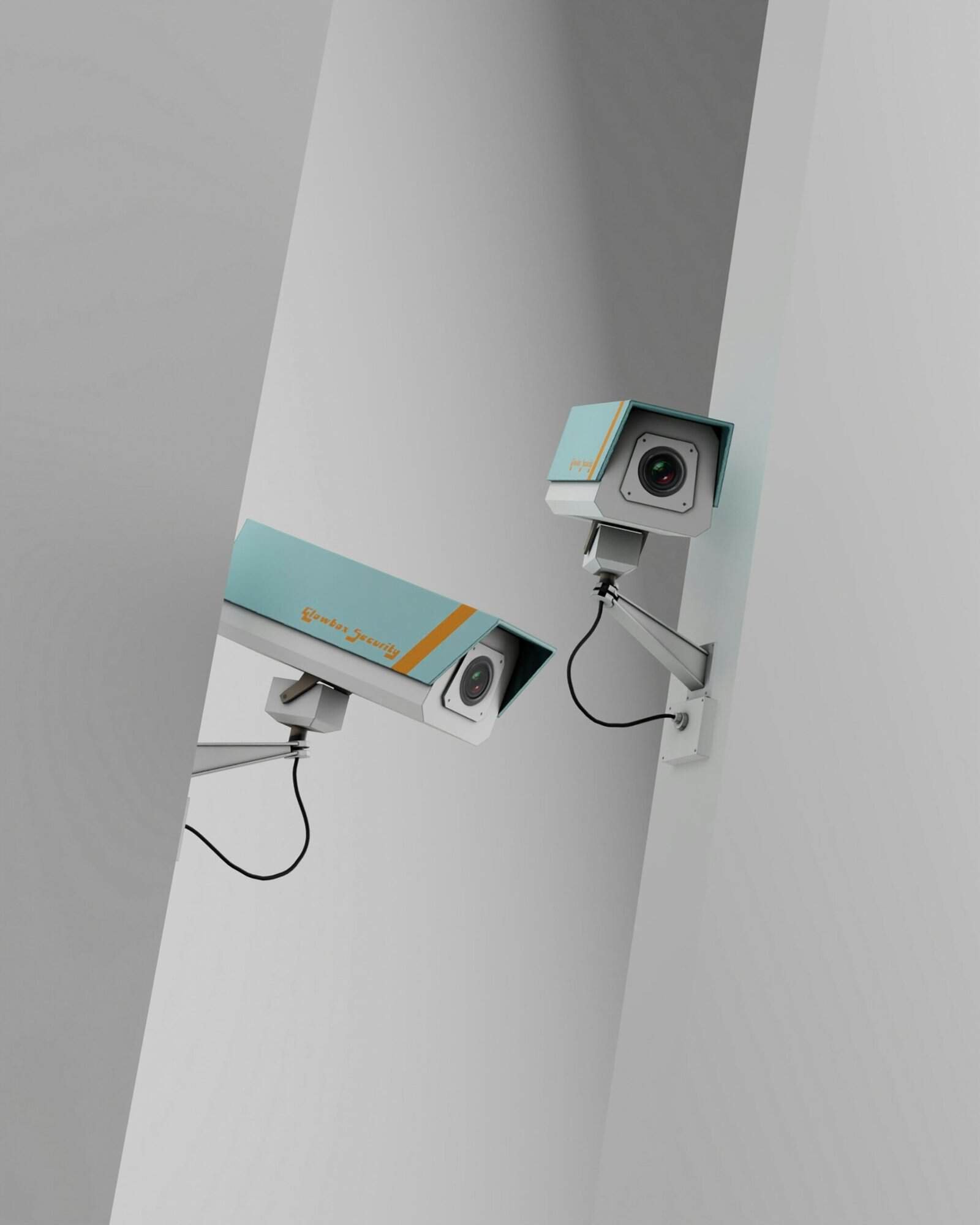 Smart home security camera mounted indoors